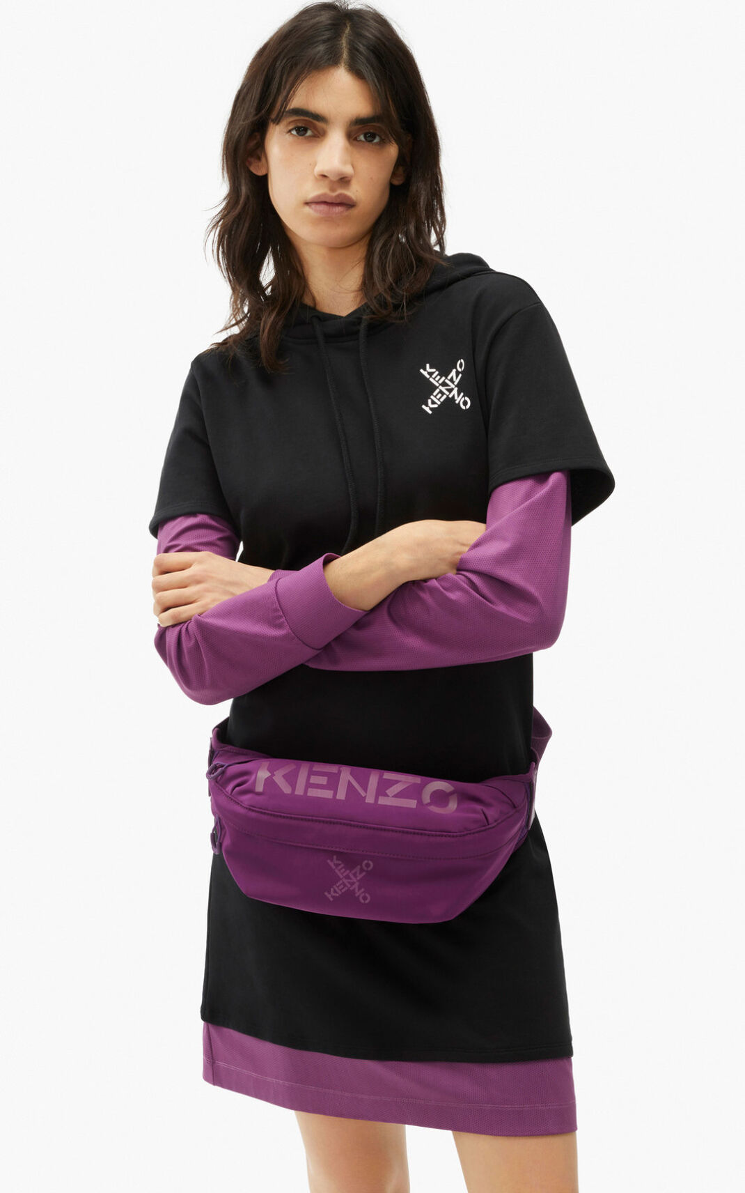 Kenzo Sport ウエストポーチ メンズ 紫 - YJDLGH593